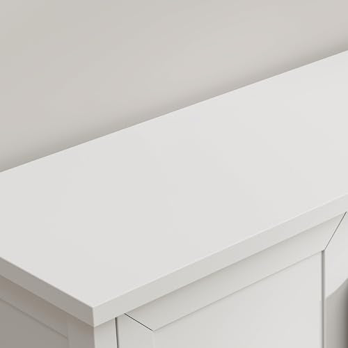 Entryway Table, Console Table, Sofa Table with 2-Door and Shelf, White | Entryway Cabinet and Sideboard Cabinet with Large Storage Space for Daily Use in Hallway, Foyer, Living Room - color: White