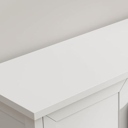 Entryway Table, Console Table, Sofa Table with 2-Door and Shelf, White | Entryway Cabinet and Sideboard Cabinet with Large Storage Space for Daily Use in Hallway, Foyer, Living Room - color: White