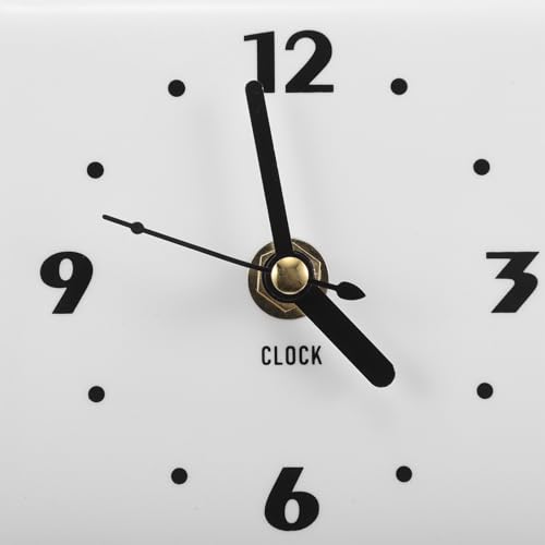 Silent Acrylic Table Clock Modern Minimalist Battery Operated Desk Clock for Bedrooms Smooth Sweeping Hand for Light Sleepers and Couples