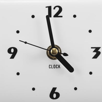 Silent Acrylic Table Clock Modern Minimalist Battery Operated Desk Clock for Bedrooms Smooth Sweeping Hand for Light Sleepers and Couples