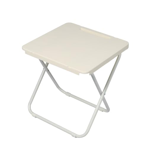 Folding Table Square Portable Compact with Hard Plastic Surface | 65 lb Max Load, Folds Flat for Storage, 40 x 40 x 39.8 cm, 1.86 kg, No Assembly Required