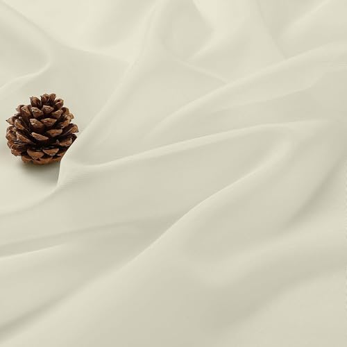 Sheer Curtains 84 Inches Long 2 Panels Set, Sheer Cream Curtains for Living Room Bedroom 59 Inch Extra Wide, Modern Voile Filmy Rod Pocket Drapes, 2 Pcs, Each 59 W x 84L, Cream - color: Cream, size: 59"W x 84"L (Pack of 2)