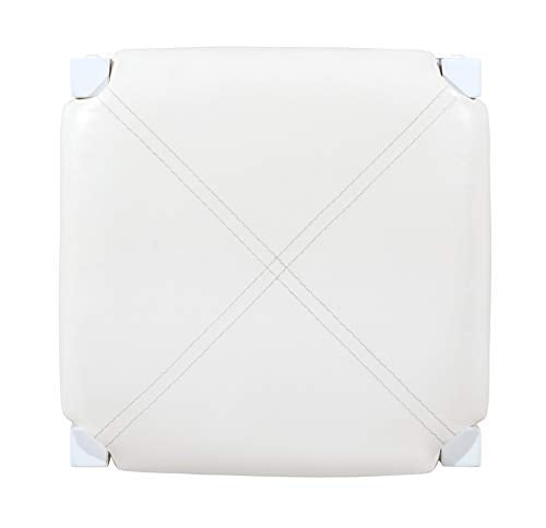 Linon White 3 Piece Faux Marble Tavern Set - color: White
