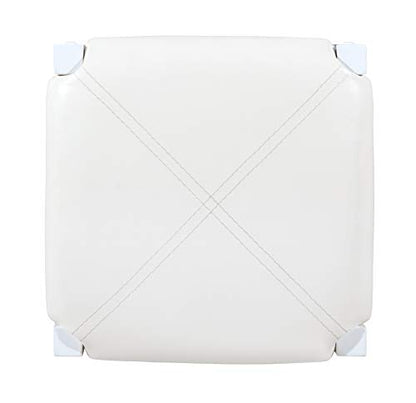 Linon White 3 Piece Faux Marble Tavern Set - color: White