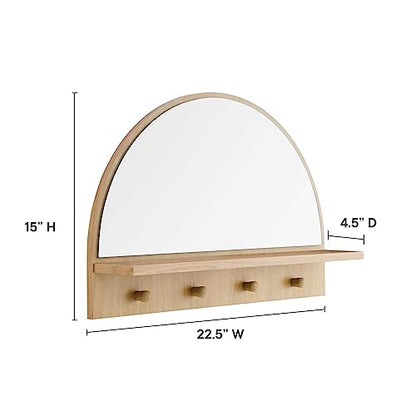 Modway EEI-6350-OAK Moonbeam Arched Mirror, Oak - color: Oak