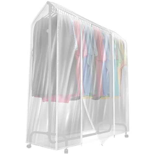 Sorbus Cover for Garment Rack - 6 Ft Transparent Clothes Rack Cover, Garment Coat Hanger Protector Dustproof Waterproof Clothing Storage Cover for Dresses, Suits, Coats, and more (Rack Not Included) - size: 1 Pack