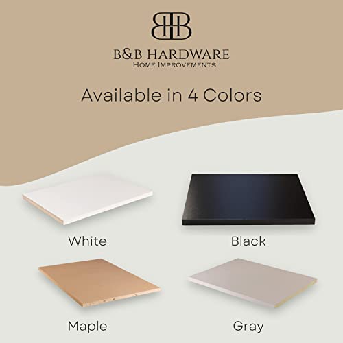 White Cabinet Shelves Melamine 1/2'' Thick, Custom, Cut to Size. (12'' Depth x 22' Inches Length) - color: 12 Inches Depth, size: 22 Inches Length