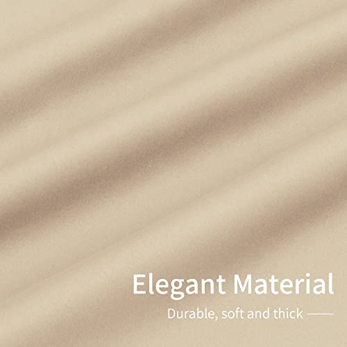 Easy-Going Thermal Grommet Blackout Curtains, 2 Panels 34x45 in, Beige | Washable Grommet Top Window Drapes for Bedroom and Living Room, Noise Reduction, Room Darkening - color: Beige, size: 34"W x 45"L (Pack of 2)