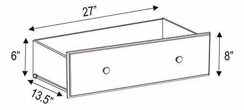 100% Solid Wood 5-Drawer Chest, Mocha. Requires Assembly