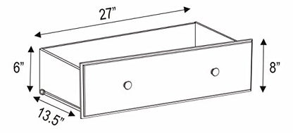 100% Solid Wood 5-Drawer Chest, Mocha. Requires Assembly