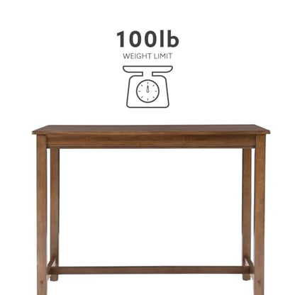 Linon Claridge Rustic Wood 36 inch Height Pub Table - color: Rustic Brown, size: Counter Height