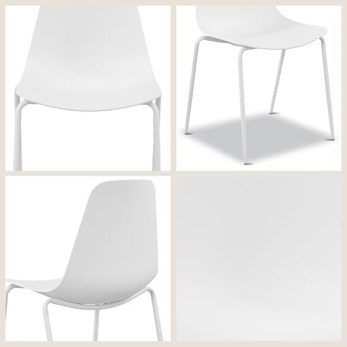 Poly & BARK Isla Bar Stools Set of 3 – Counter Height Bar Stool for Kitchen – Set of Counter Stools – Indoor/Outdoor Barstools – Modern Kitchen Bar Stools - White - color: White, style: Isla Counter Stool Set of 3