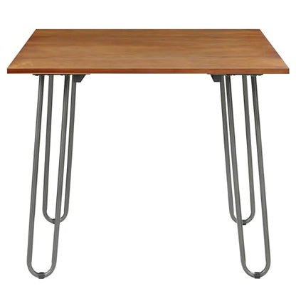 36" Mid‑Century Modern Dropleaf Wood & Metal Dining Table