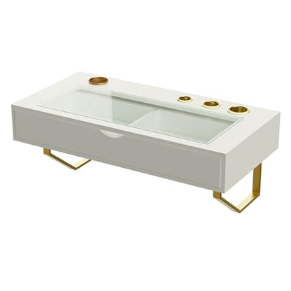 Floating Makeup Vanity Table, 31 inch Wall Mounted Desk for Bedroom, White | Floating Nightstand, Dressing Table with Drawer, Writing Desk, Saves Floor Space and Keeps Items Organized