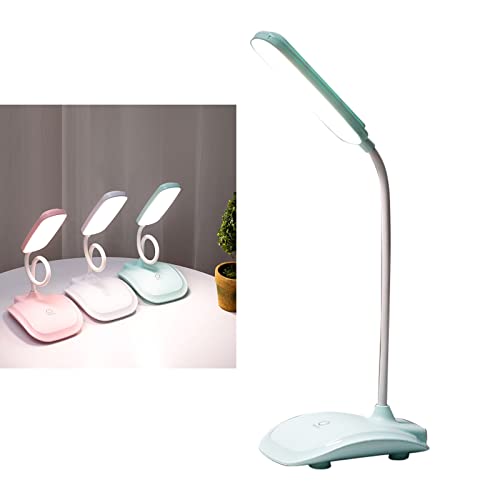 BestAlice LED Desk Lamp, Dimmable Desk Light Reading Lamp with USB Charging Port, Foldable LED Table Lamp Touch Control 3 Level Color Eye Caring Study Office Lamp for Bedroom(Cyan)