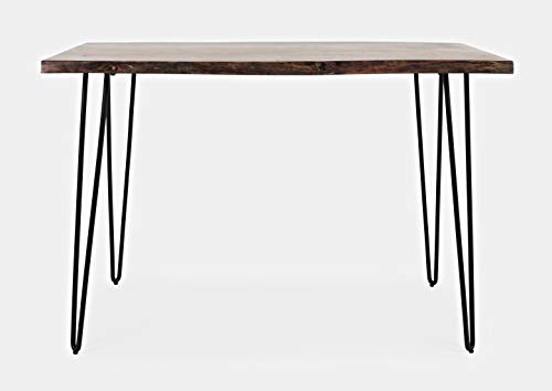 Jofran Nature's Edge 52" Farmhouse Dining Table - Solid Wood Counter Height Dining Table for Modern Homes, Chestnut - color: Chestnut