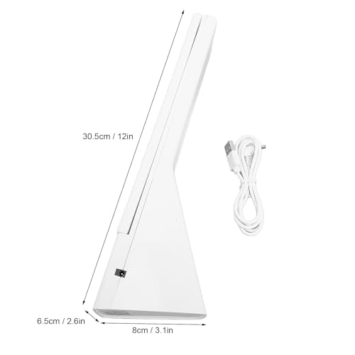 LED Desk Lamp with USB Charging Port, Adjustable Brightness and Touch Control, Foldable Home Office Table Lamp for Reading and Work