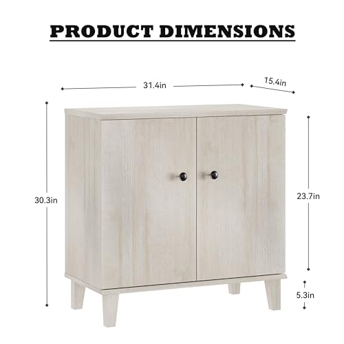 Bedroom Dresser with 3 Drawers, Chest of Drawers, Modern Closet Organizer Bachelors Chest w/Solid Wood Legs for Living Room, Baby Room, Nursery,Beige Oak - color: Beige