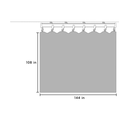 Room Divider Blackout Curtains Flexible Sliding Tracks Sets Ceiling Mounted Rod Window Curtain Privacy Separation for Bedroom Living Rooms,1 Panel Black Drape and Black Track Set-W144xH108 in - color: Black, size: 144"W x 108"L (Pack of 1)