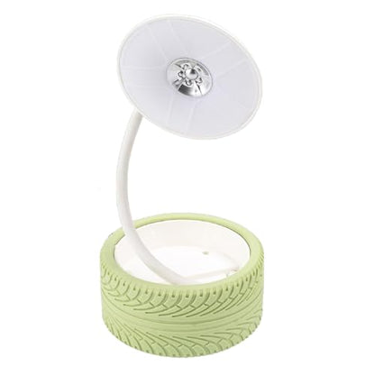 Pongnas Foldable Bedside Lamp with USB Charging Port Warm White LED Light Portable Wheel Design for Bedroom Study Living Room Travel Green - color: Green