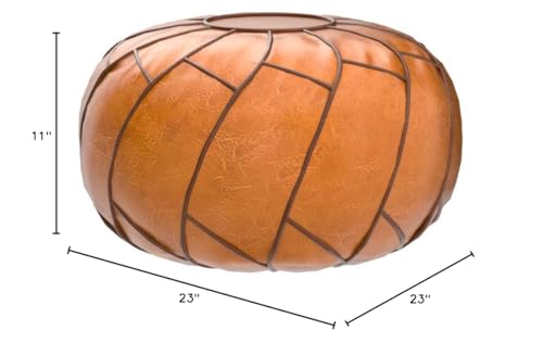 Moderner Pouf Ottoman Pumpkin Color - color: Pumpkin