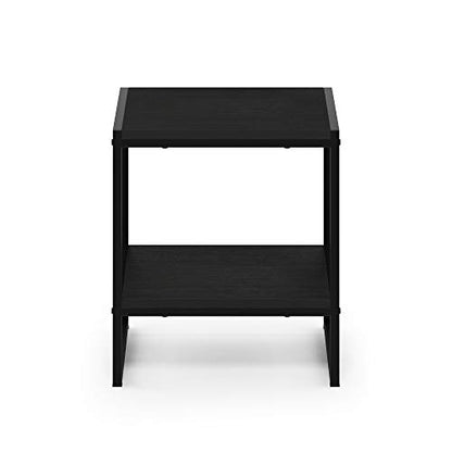 FURINNO Camnus Modern Living 2-Tier End Table, Americano, 15.9 in x 15.75 in x 18 in - color: Americano, size: 2-Tier, 15.9" Square