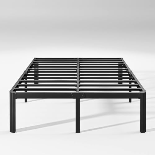 Hunlostten 12" High Queen Bed Frame No Box Spring Needed, Heavy Duty Metal Platform Bed Frame Queen Size with Round Corners, Easy Assembly, Noise Free, Black - size: Queen, style: 12 Inch