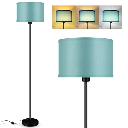 Floor Lamps, Standing Lamp for Kids Room, 58" Tall Floor Lamp with Lampshade, Foot Pedal Switch, Modern Bright Floor Lamps for Living Room/Bedroom/Boys Room, Green Lamp for Boys' Gift(NO Bulb) - color: Black + Green