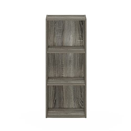 Furinno LUDER Book Shelf, 3-Cube Bookshelf, Bookcase with Open Shelves, 9.3 x 12 x 31.5, Easy Assembly, for Living Room, Bedroom, Home Office, French Oak - color: French Oak, size: 3-Tier Cube