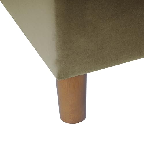 HomePop 24" Dinah Collection Storage Ottoman - Light Sage Green Velvet - color: Light Sage Green Velvet