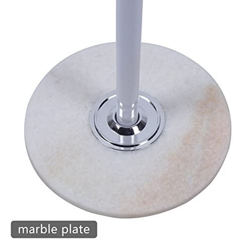 16 Hooks 4 Levels Freestanding Coat Rack, Hat Jacket Stand Hall Tree, Holder Hanger Rack Marble Base for Entryway, Hallway, Hangers for Coats, Jackets, Hats, Bags, Umbrellas (White)