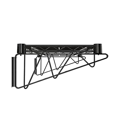 14" x 36" Black Epoxy Wire Wall Mount Shelf - color: Black, size: 14" x 36"