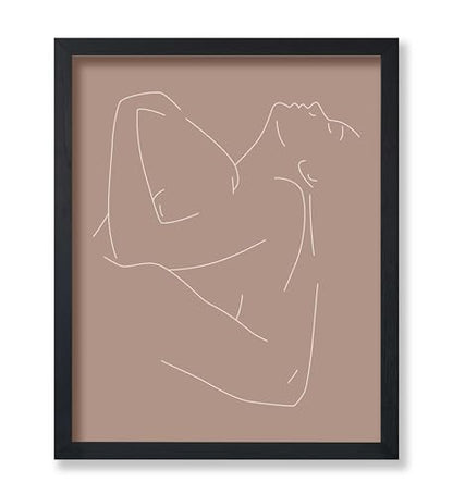 Poster Master 연인 포스터 - 커플 프린트 - 발렌타인 데이 아트 - 포옹 디자인 - 라인 드로잉 - 블랙 & 화이트 - 스케치 & 미니멀 데코 - 로맨틱 침실 또는 거실 - 20.3 x 25.4cm(8 x 10인치) 프레임 없는 벽 장식 - color: 스타일-06, size: 8"L x 10"W