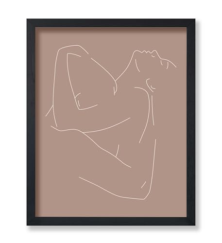 Poster Master 연인 포스터 - 커플 프린트 - 발렌타인 데이 아트 - 포옹 디자인 - 라인 드로잉 - 블랙 & 화이트 - 스케치 & 미니멀 데코 - 로맨틱 침실 또는 거실 - 20.3 x 25.4cm(8 x 10인치) 프레임 없는 벽 장식 - color: 스타일-06, size: 8"L x 10"W