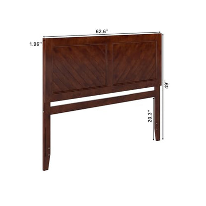 AFI, Canyon Queen Solid Wood Rustic Farmhouse Headboard, Walnut - color: Walnut, size: Queen (U.S. Standard)