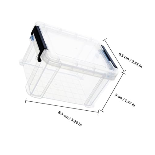Ipetboom 5pcs Mini Plastic Storage Bins with Lids Small Tote Boxes Portable Organizer for Home and Office Storage