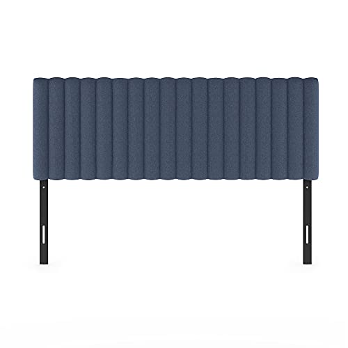 Furinno Roanne Upholstered Tufted Headboard, Queen, Denim - color: Denim, style: Queen-Lines