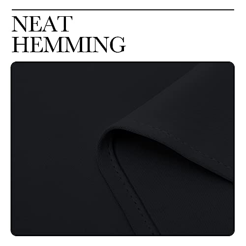 NICETOWN Bathroom Blackout Thermal Curtains and Drapes, 2 Panels, 42 inches Wide by 78 inches Long, Black, Solid Thermal Insulated Grommet Blackout Drapery Panels for Window - color: Black, size: 42"W x 78"L (Pack of 2)