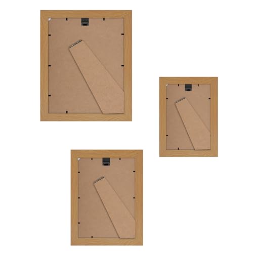 Americanflat Set of 10 Picture Frames with Shatter-Resistant Glass - Gallery Wall Frame Set with Two 8x10, Four 5x7 and Four 4x6 Frames - Signature Collection - Dark Oak | Includes two 8x10, four 5x7 and four 4x6, shatter-resistant glass, hanging hardware