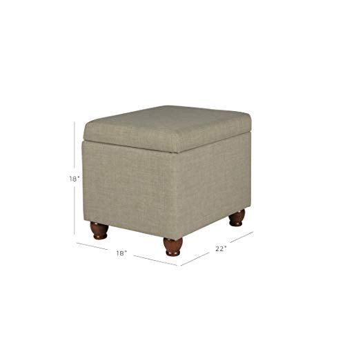 Spatial Order 22" Medium Rectangular Storage Ottoman - Tan - color: Tan