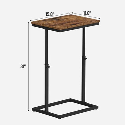 TUTOTAK End Table, Side Table, Tall Couch Table, Sofa Table | for Living Room, Bedroom, Brown TB01BB083P - color: Brown, size: 1 Pack, style: Large