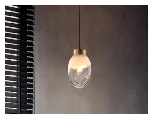Chandelier, Small Pendant Light Nordic Designer Restaurant bar Dining Room All Copper Glass Bedroom headboard(Natural_D25CM) - size: NATURAL_D25CM