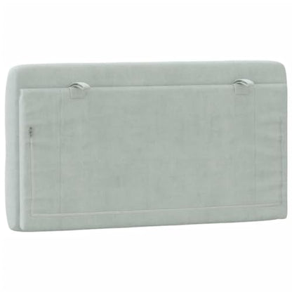 Velvet Headboard Cushion 39.4 Inch Wall Mounted Upholstered Bed Backrest Pillow for Reading Reading Support Light Gray