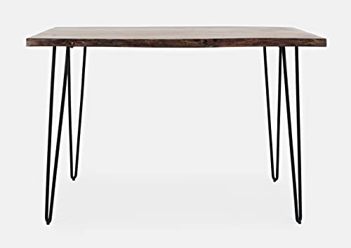 Jofran Nature's Edge 52" Farmhouse Dining Table - Solid Wood Counter Height Dining Table for Modern Homes, Chestnut - color: Chestnut