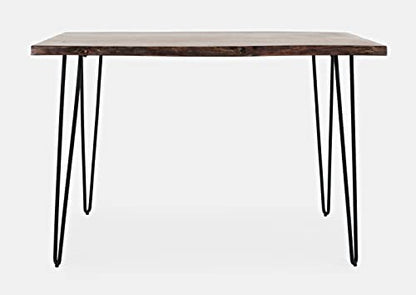Jofran Nature's Edge 52" Farmhouse Dining Table - Solid Wood Counter Height Dining Table for Modern Homes, Chestnut - color: Chestnut