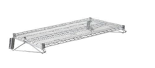 Heavy Duty Chrome Wire Storage Wall Shelf (24" x 24") - size: 24" x 24"