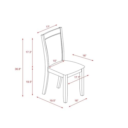 East West Furniture MZCNT32 Monza Parson Chairs - Light Beige Linen Fabric Upholstered Dining Chairs, Set of 2, Antique Walnut - color: Mzcnt32