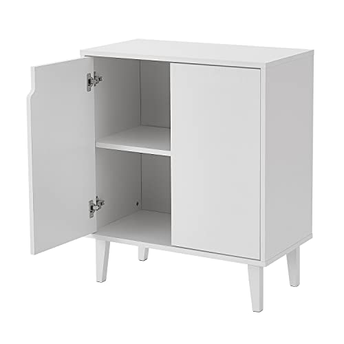 Panana White Coffee Bar Cabinet, Farmhouse Kitchen Sideboard Buffet Storage Cabinet White Accent Sideboard Buffet Cabinet for Kitchen, Dining Room, Living Room, Hallway