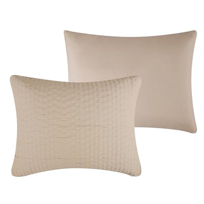 Greenland Home Fashions Homestead Modern Artisan Reversible Matelassé Pillow Sham, Standard, Natural - color: Natural, size: Standard Sham