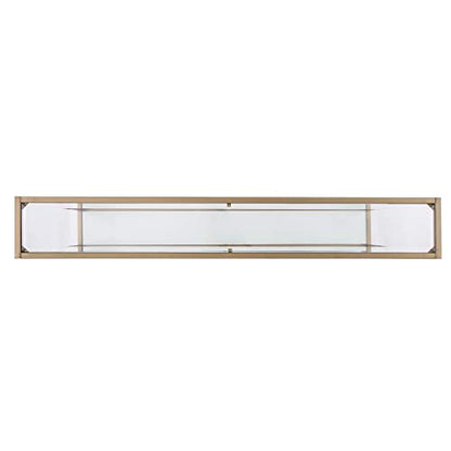 SEI Furniture Bergen 56 inches Long Narrow Metal Console Table, Open Concept Living Space, Glam Style Painted Iron, Gold - color: Gold
